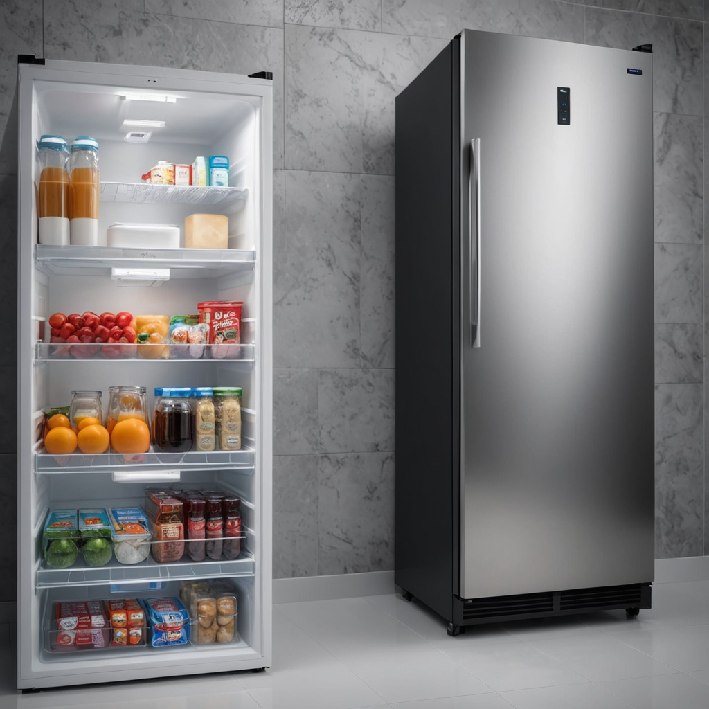 直立式冷凍櫃示意圖