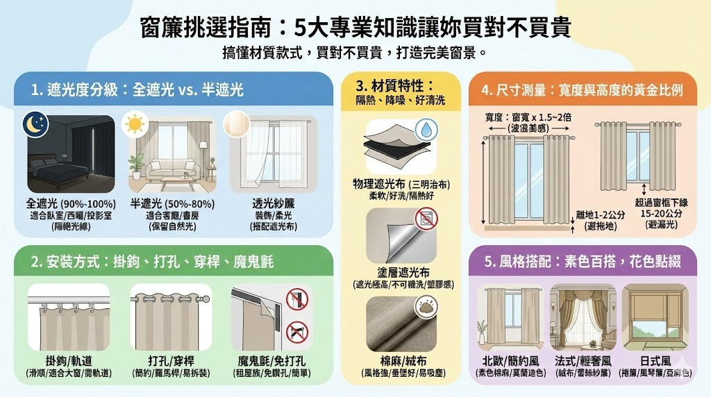 窗簾常見購買前QA