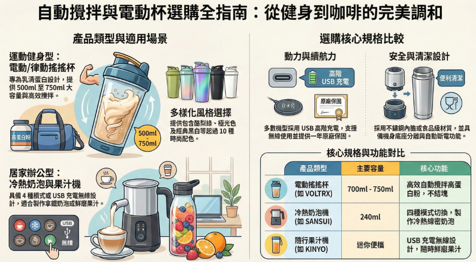 2026五款人氣電動攪拌杯深度評測