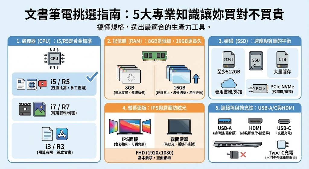 文書筆電挑選指南
