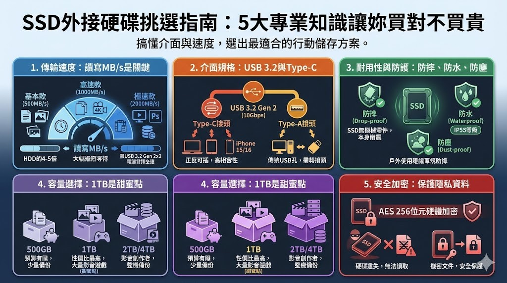 SSD外接硬碟挑選指南