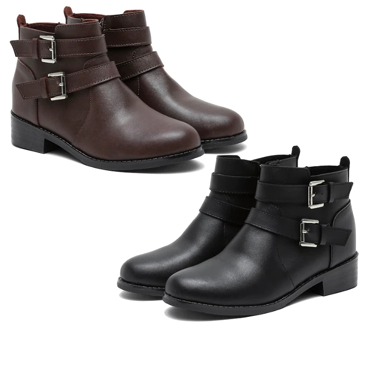 【白鳥麗子】MIT 靴子 低跟短靴 粗跟低跟靴