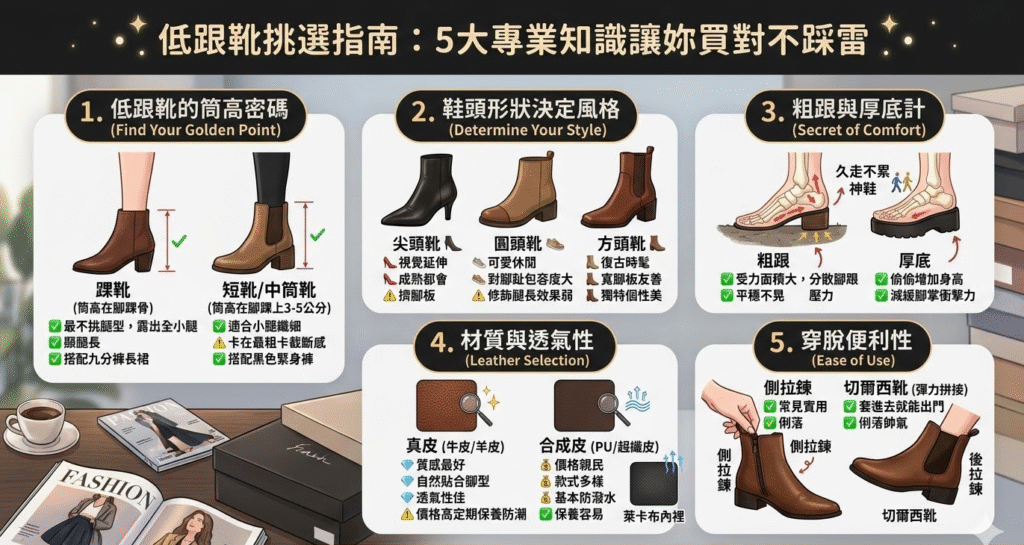 低跟靴選購全攻略