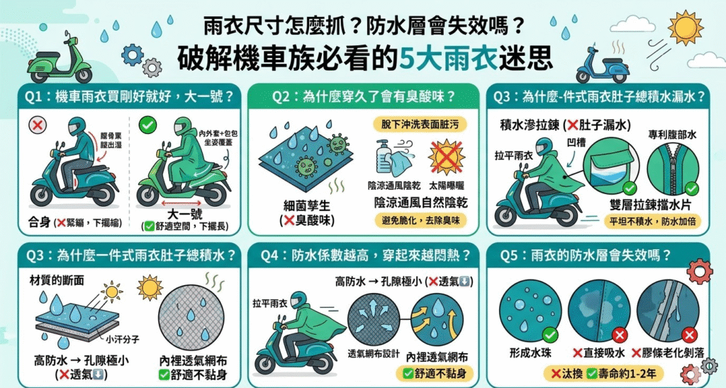 雨衣尺寸怎麼抓?