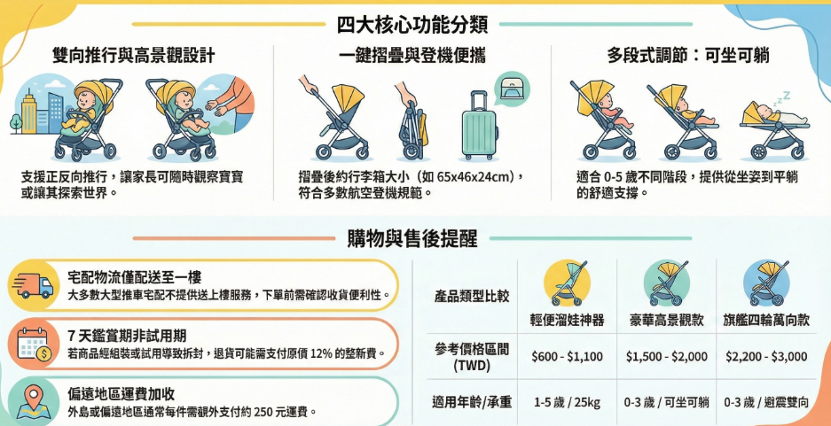 2026五款人氣平價雙向嬰兒推車一覽