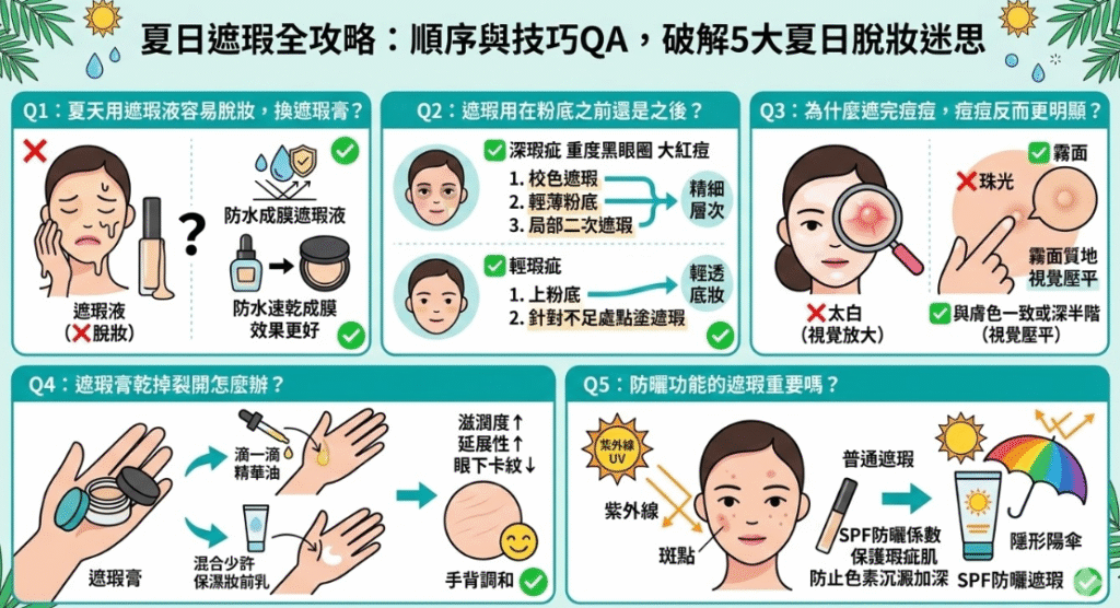 夏日遮瑕全攻略