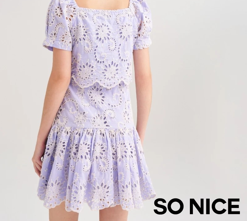 SO NICE 公主袖蛋糕裙洋裝