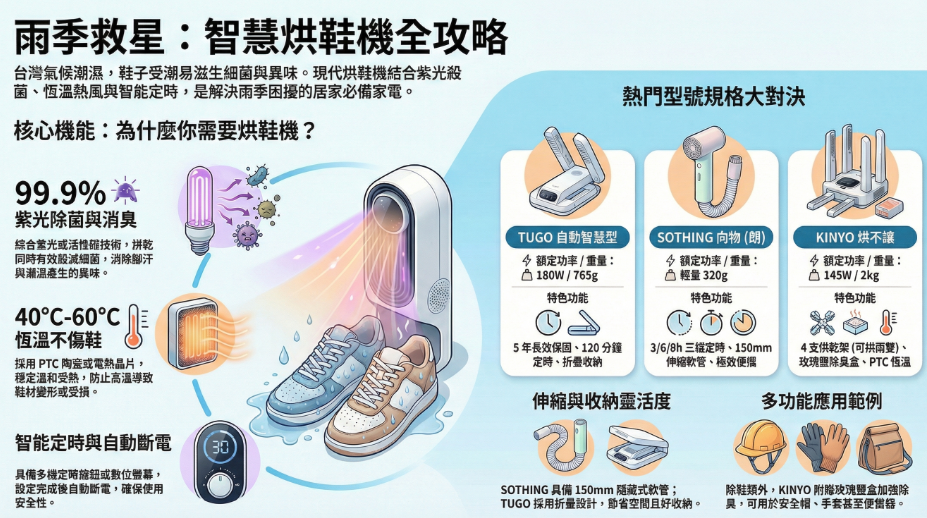 2026梅雨季五款人氣烘鞋機一覽圖